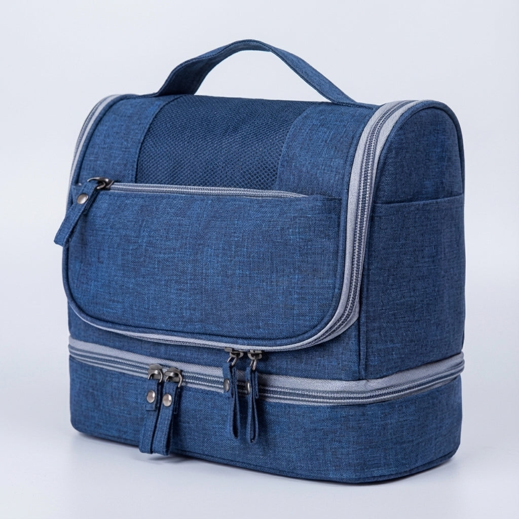 Dual-Compartment Travel Toiletry Bag - Optimally Organized