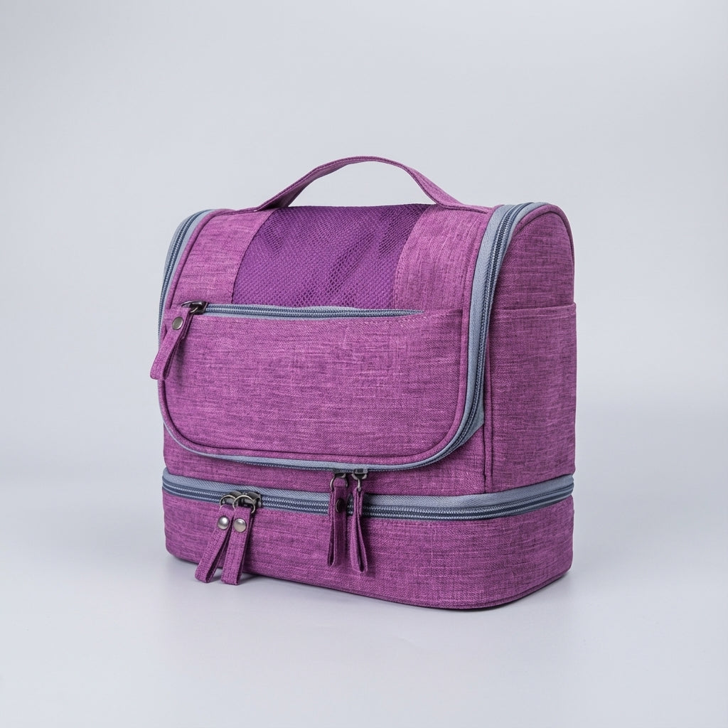 Dual-Compartment Travel Toiletry Bag - Optimally Organized