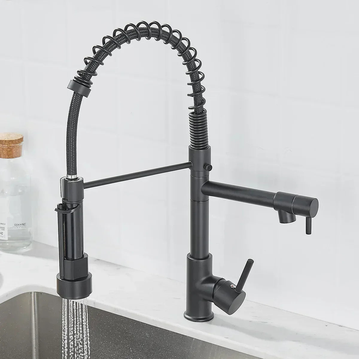 Dual-Flow Bronze Kitchen Faucet
