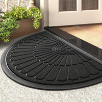 Durable Rubber Doormat - Half Round Design for Indoor and Outdoor