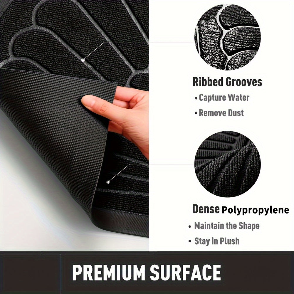Durable Rubber Doormat - Half Round Design for Indoor and Outdoor