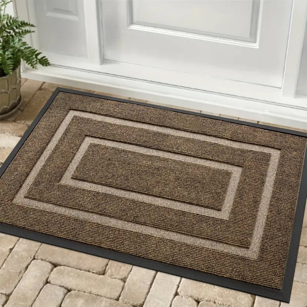 Durable Rubber Doormat, Waterproof and All-Weather