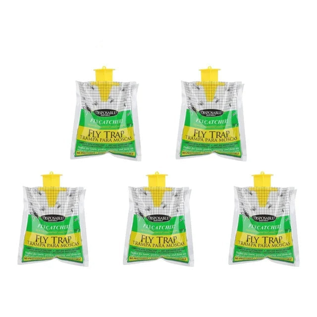 Eco-Friendly Disposable Outdoor Fly Trap with Bait