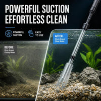 Electric Aquarium Gravel Cleaner with Battery-Operated Suction Pump for Gravel Cleaning and Water Changes