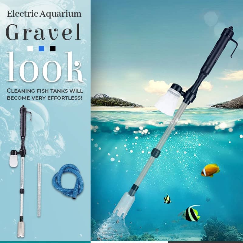 Electric Aquarium Gravel Cleaner with Battery-Operated Suction Pump for Gravel Cleaning and Water Changes