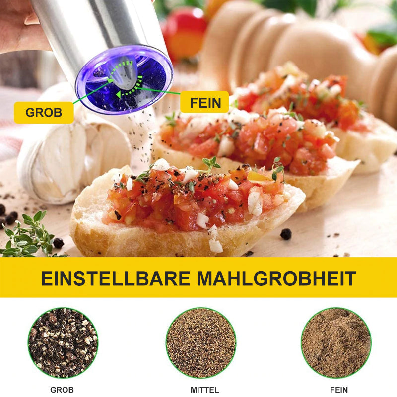 Electric Gravity Induction Salt and Pepper Grinder