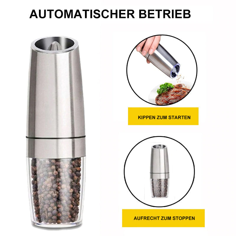 Electric Gravity Induction Salt and Pepper Grinder