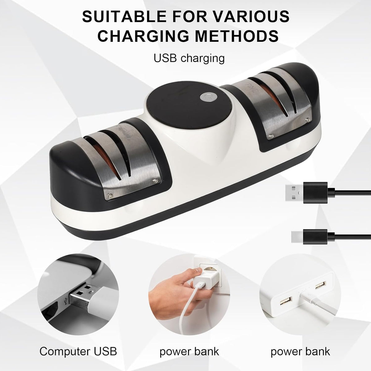 Electric Knife Sharpener with 3 Speeds and LED Display