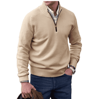 Elegant Autumn Quarter-Zip Sweater