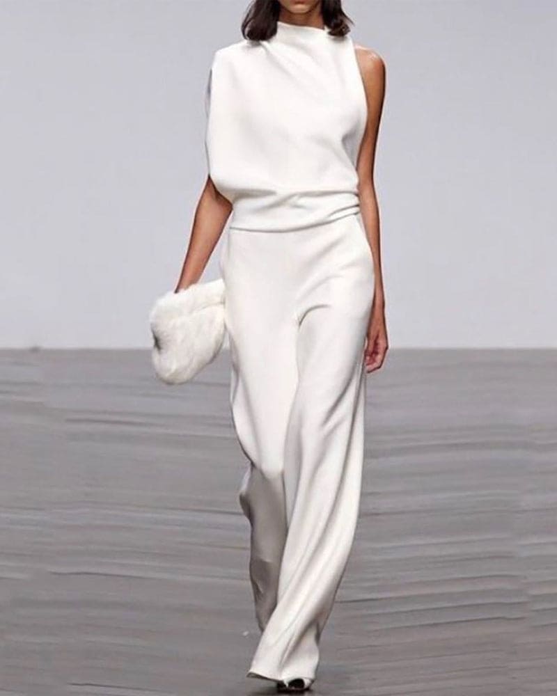 Elegant High-Neck Jumpsuit