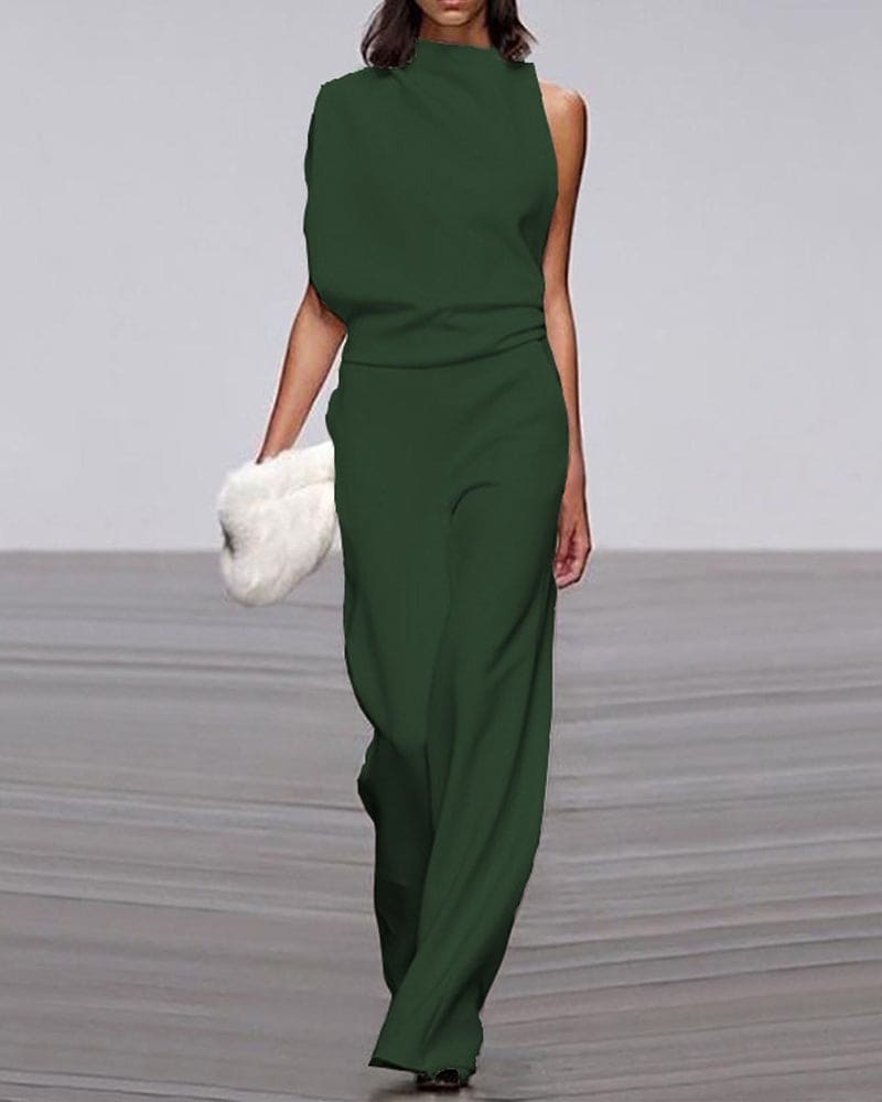 Elegant High-Neck Jumpsuit