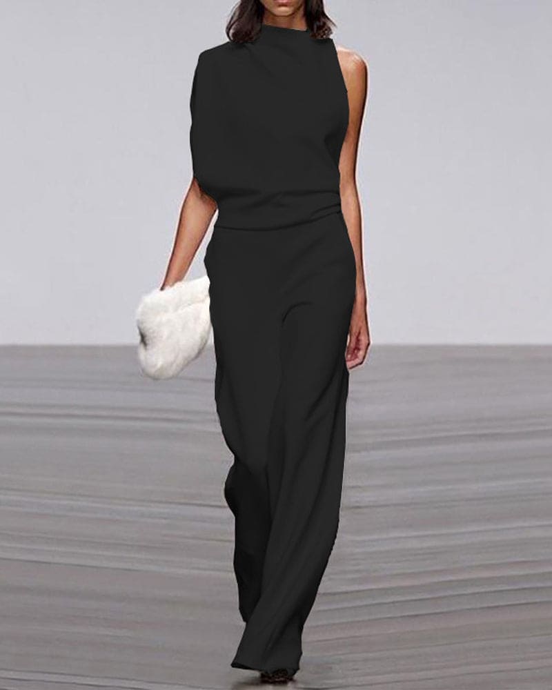 Elegant High-Neck Jumpsuit