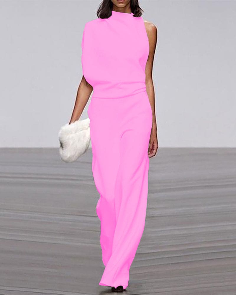 Elegant High-Neck Jumpsuit