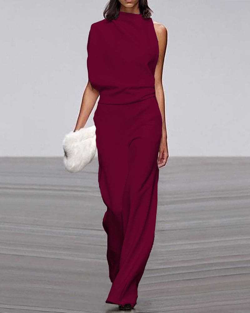 Elegant High-Neck Jumpsuit
