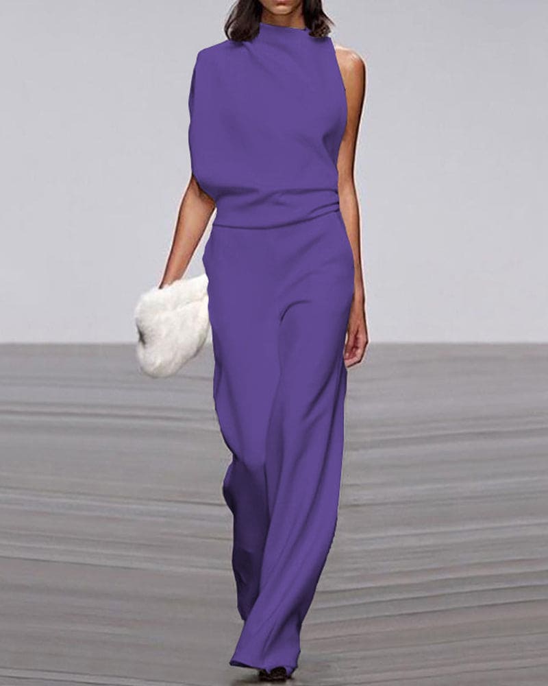 Elegant High-Neck Jumpsuit
