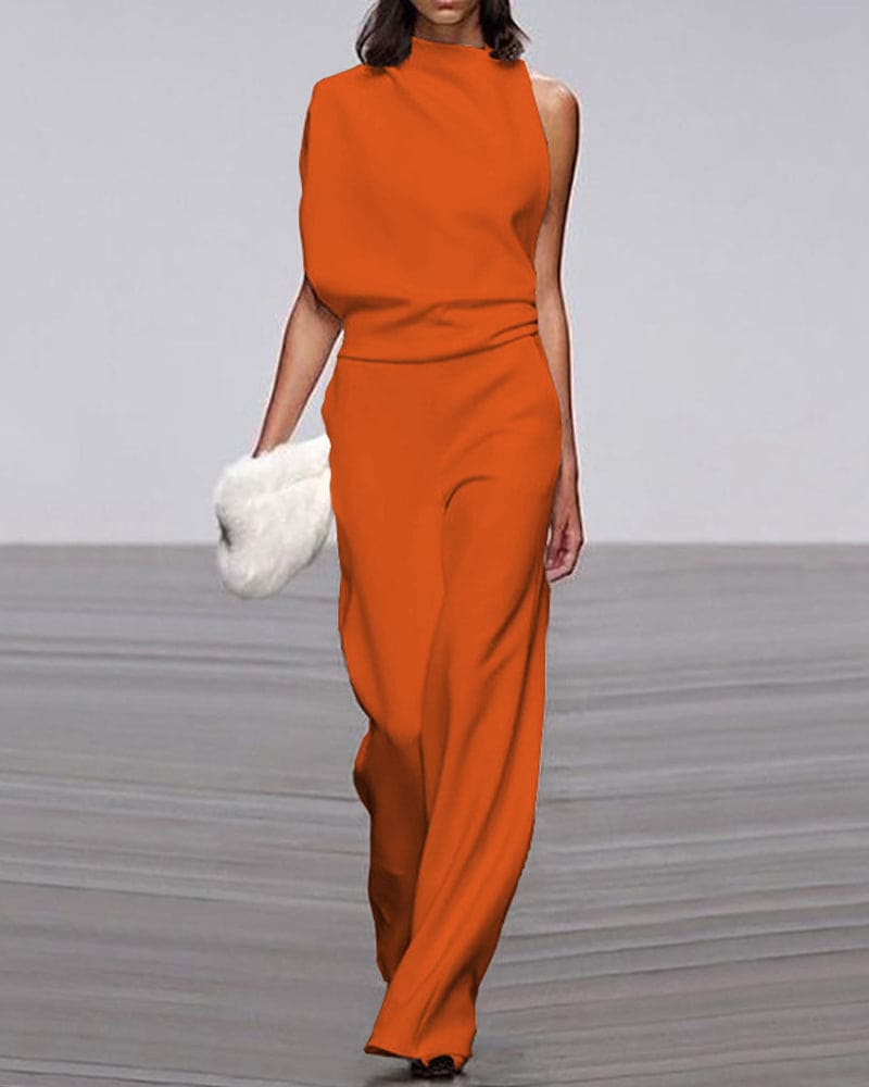 Elegant High-Neck Jumpsuit