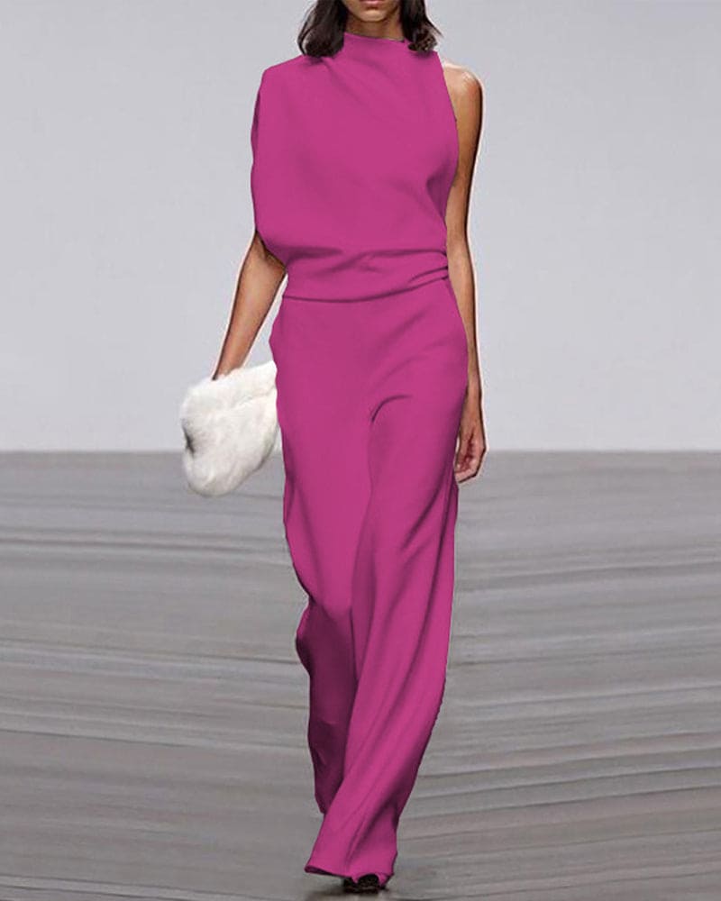 Elegant High-Neck Jumpsuit