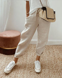 Elegant High-Waisted Breathable Moisture-Wicking Trousers