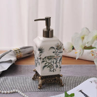 Elegant Resin Bathroom Soap Dispenser – Modern Liquid Soap Container, Stylish Design