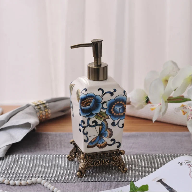 Elegant Resin Bathroom Soap Dispenser – Modern Liquid Soap Container, Stylish Design
