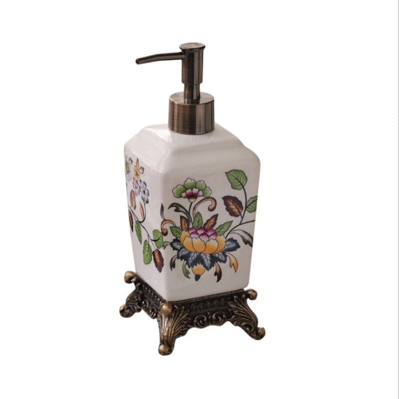 Elegant Resin Bathroom Soap Dispenser – Modern Liquid Soap Container, Stylish Design