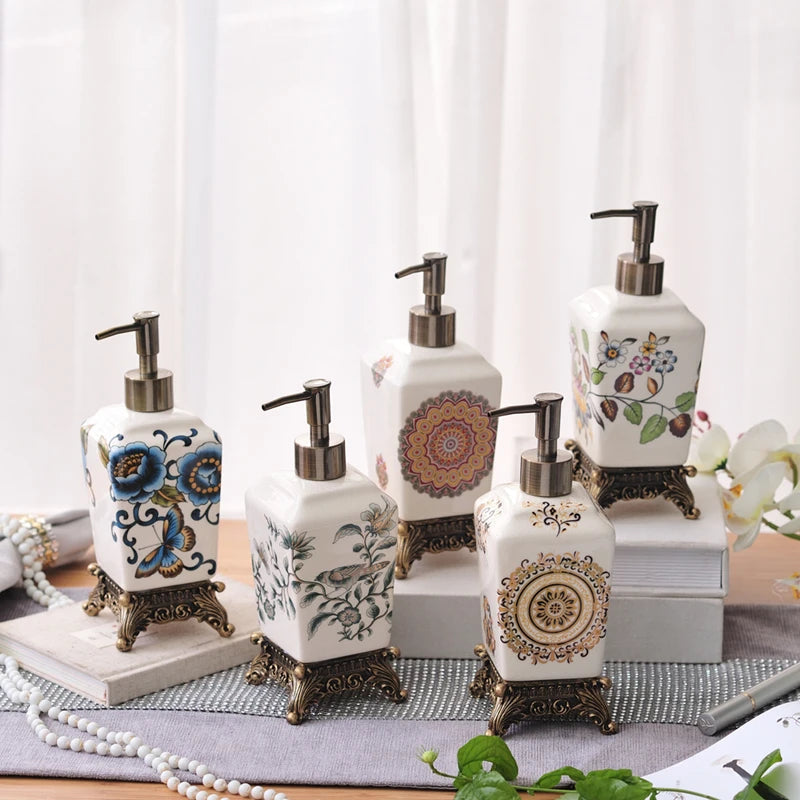 Elegant Resin Bathroom Soap Dispenser – Modern Liquid Soap Container, Stylish Design