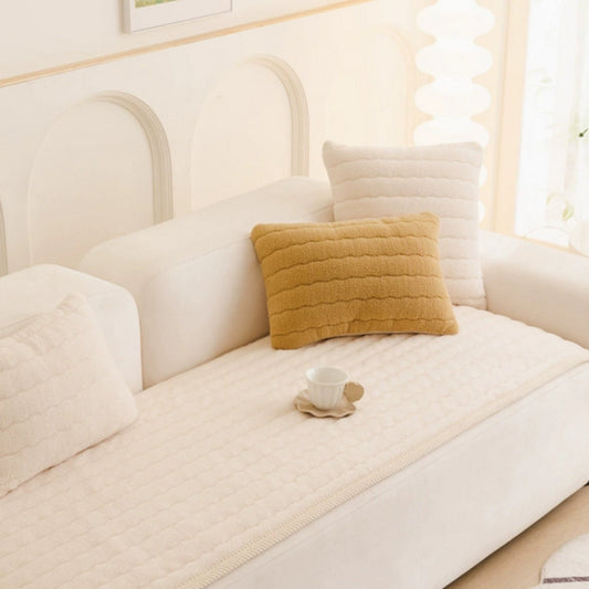 Elegant Thick Plush Sofa Cover