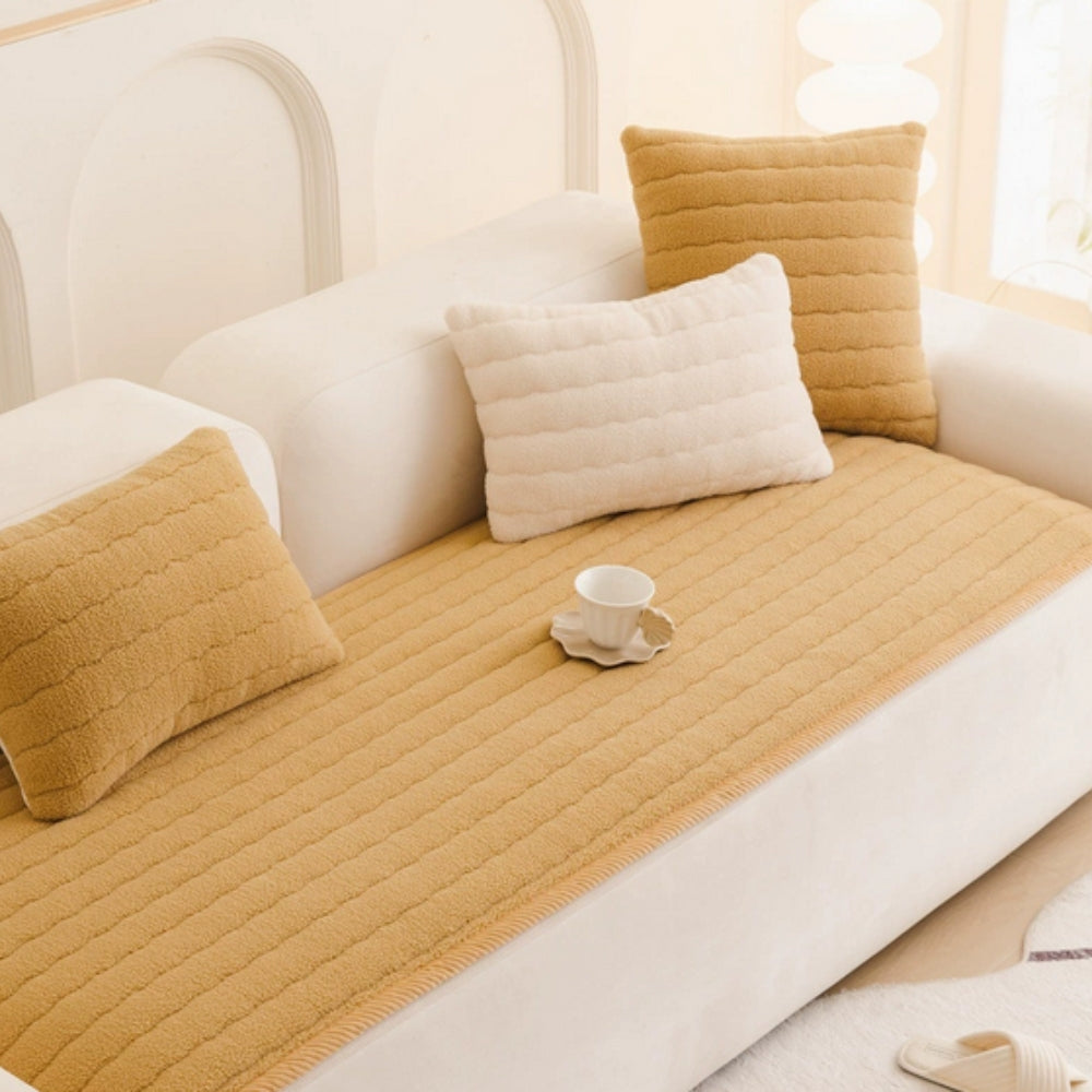 Elegant Thick Plush Sofa Cover