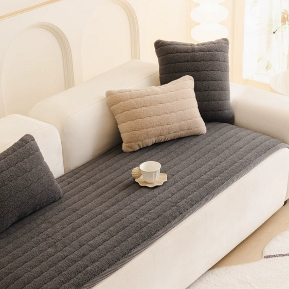 Elegant Thick Plush Sofa Cover