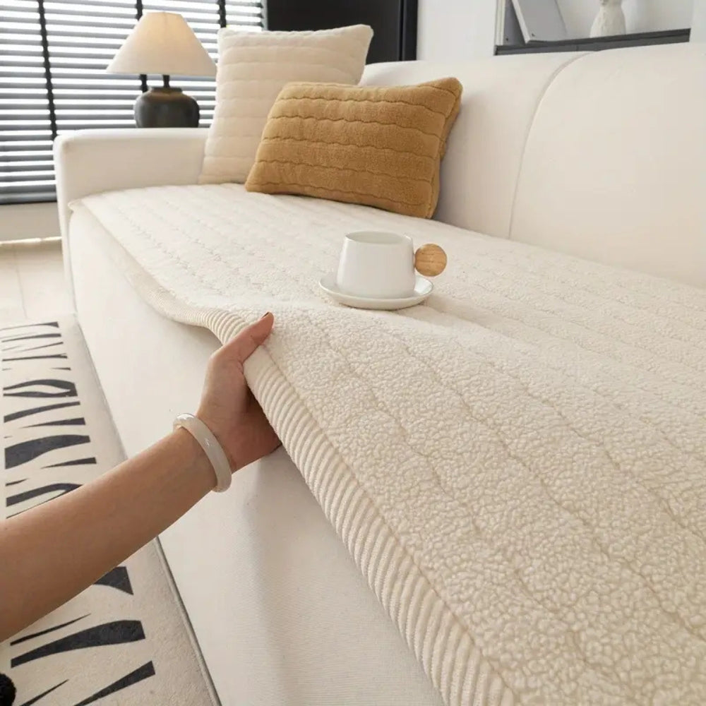 Elegant Thick Plush Sofa Cover
