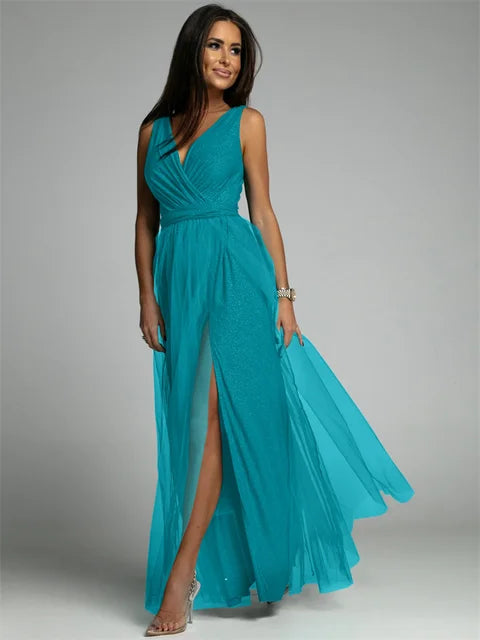Elegant V-Neck Wrap Dress