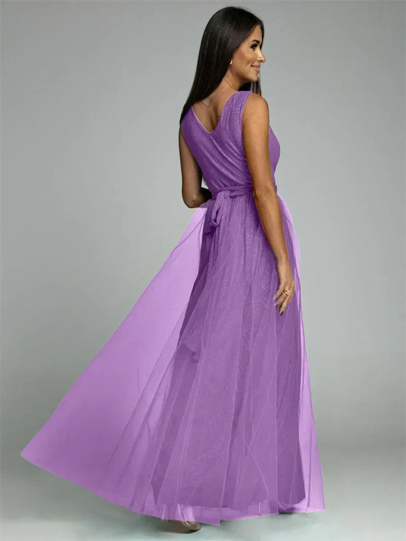 Elegant V-Neck Wrap Dress