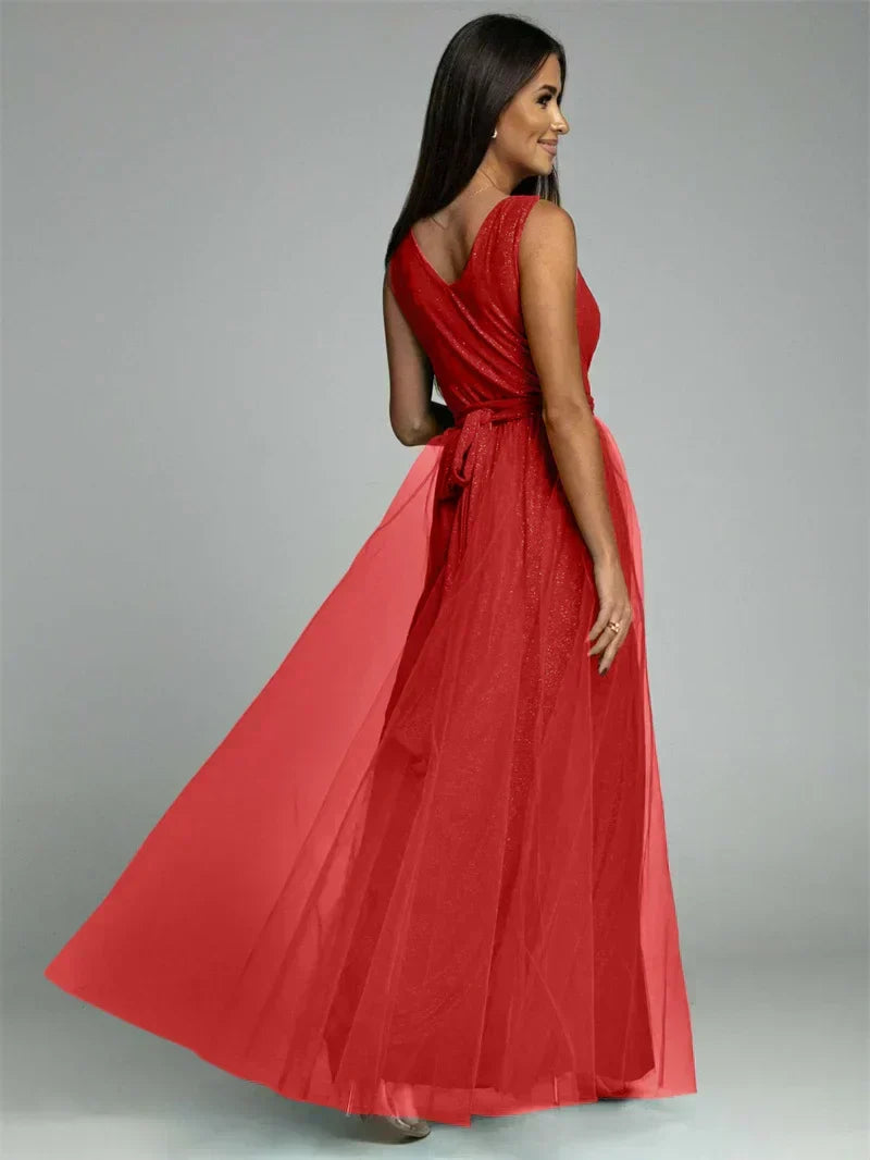 Elegant V-Neck Wrap Dress