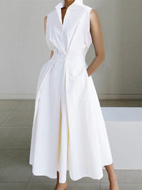Elegant White Shirt Dress