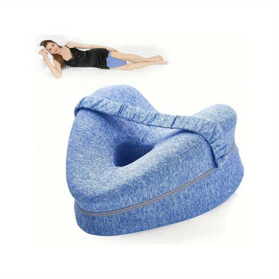 Ergonomic Knee Pillow for Side Sleepers with Removable and Washable Cover
