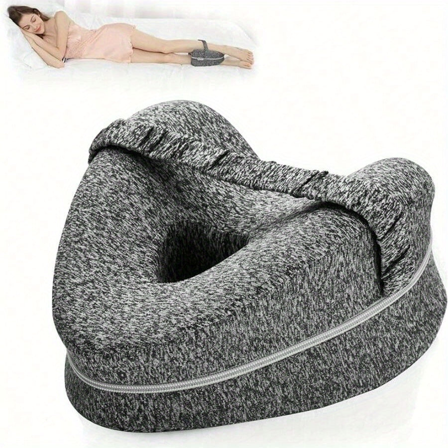 Ergonomic Knee Pillow for Side Sleepers with Removable and Washable Cover