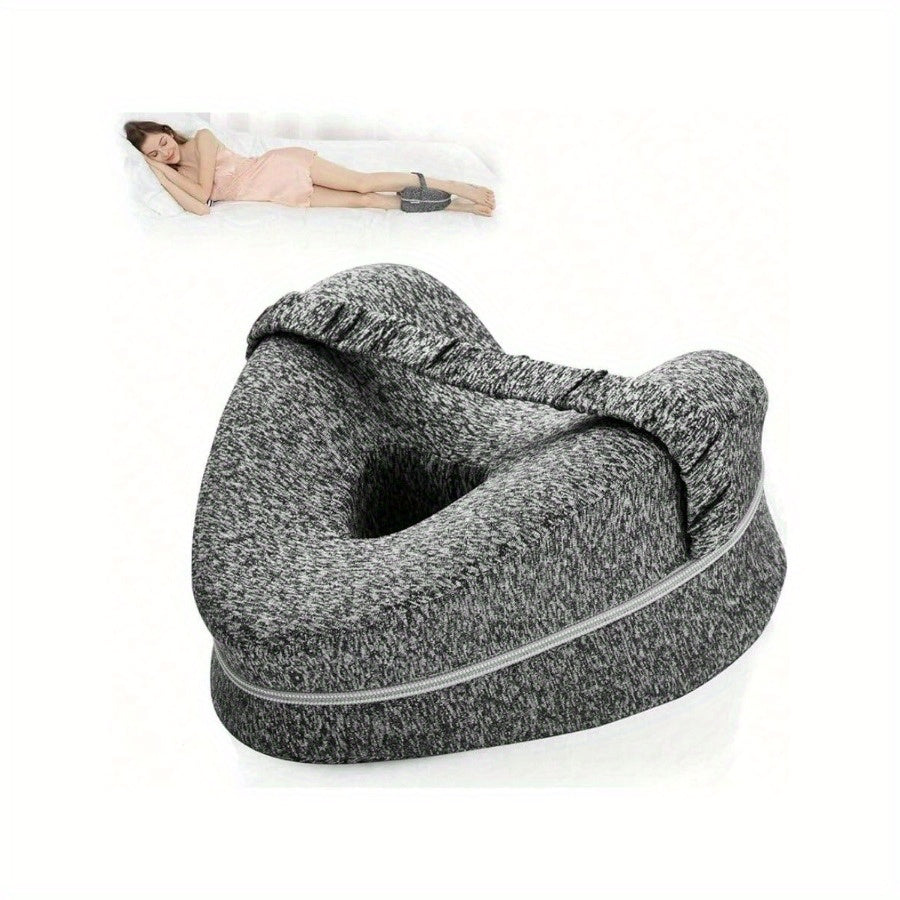Ergonomic Knee Pillow for Side Sleepers with Removable and Washable Cover