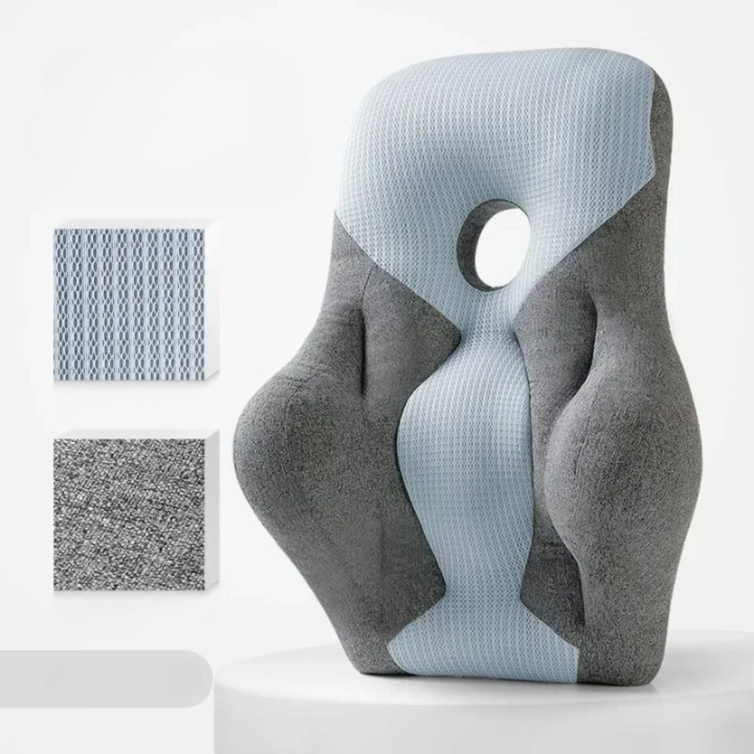 Ergonomic Lumbar Support Cushion – Back Support for Office, Home & Travel