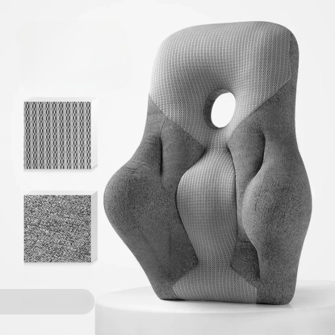 Ergonomic Lumbar Support Cushion – Back Support for Office, Home & Travel