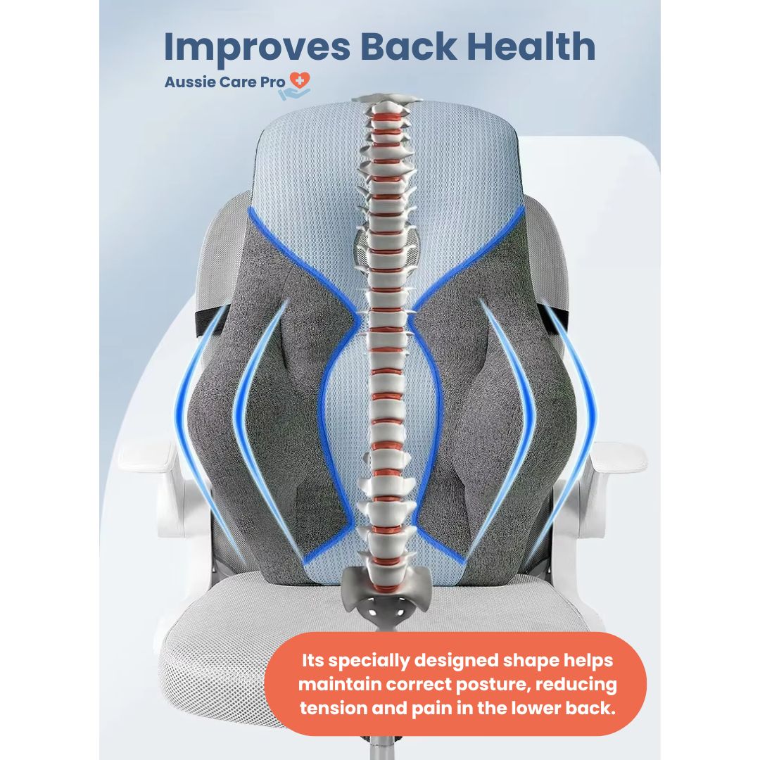 Ergonomic Lumbar Support Cushion – Back Support for Office, Home & Travel
