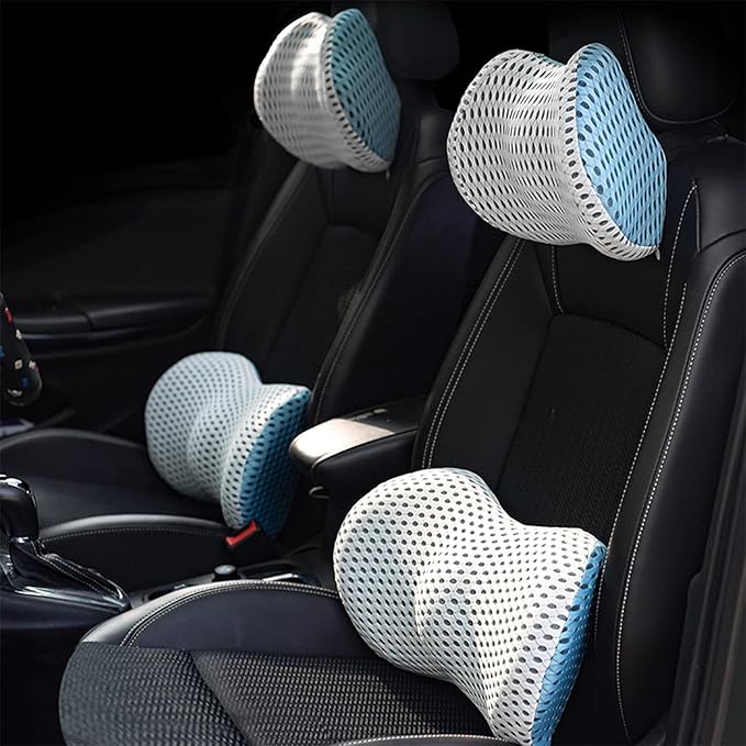 Ergonomic Memory Foam Lumbar Support Cushion for Office, Car & Home