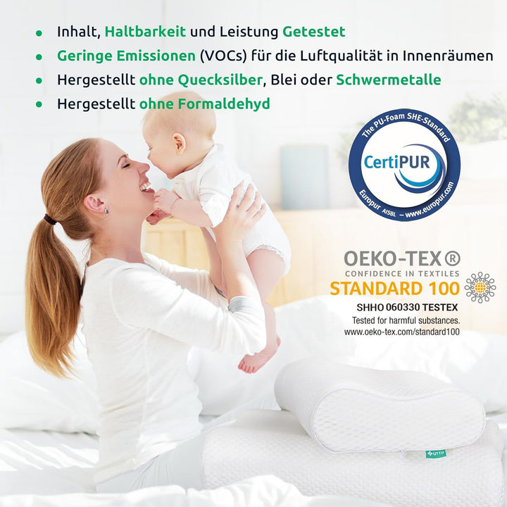 Ergonomic Memory Foam Neck Support Pillow