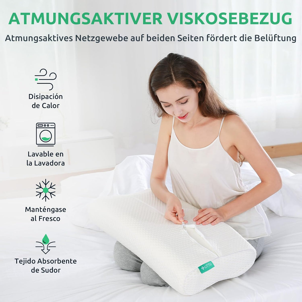Ergonomic Memory Foam Neck Support Pillow
