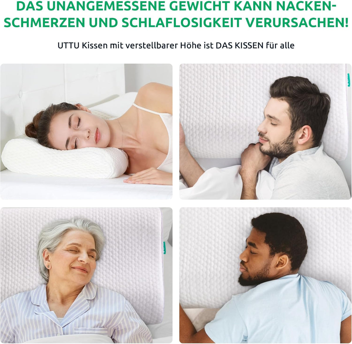 Ergonomic Memory Foam Neck Support Pillow