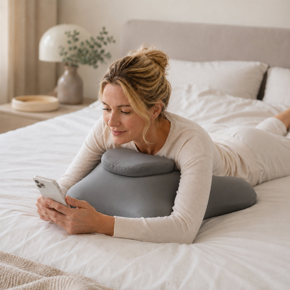 Ergonomic Memory Foam Positioning Pillow with Detachable Neck Pillow