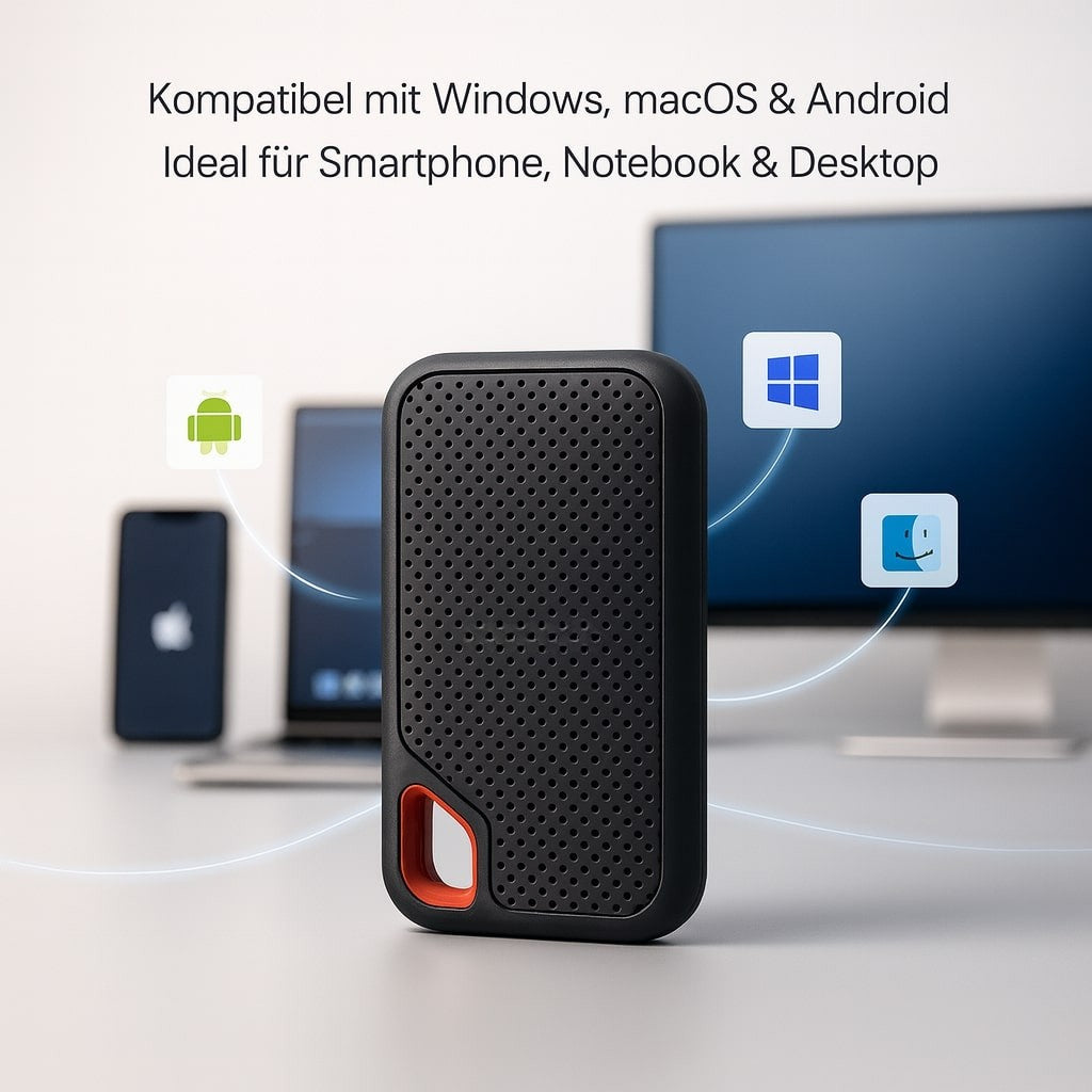 External SSD Hard Drive with 2 TB Storage Capacity