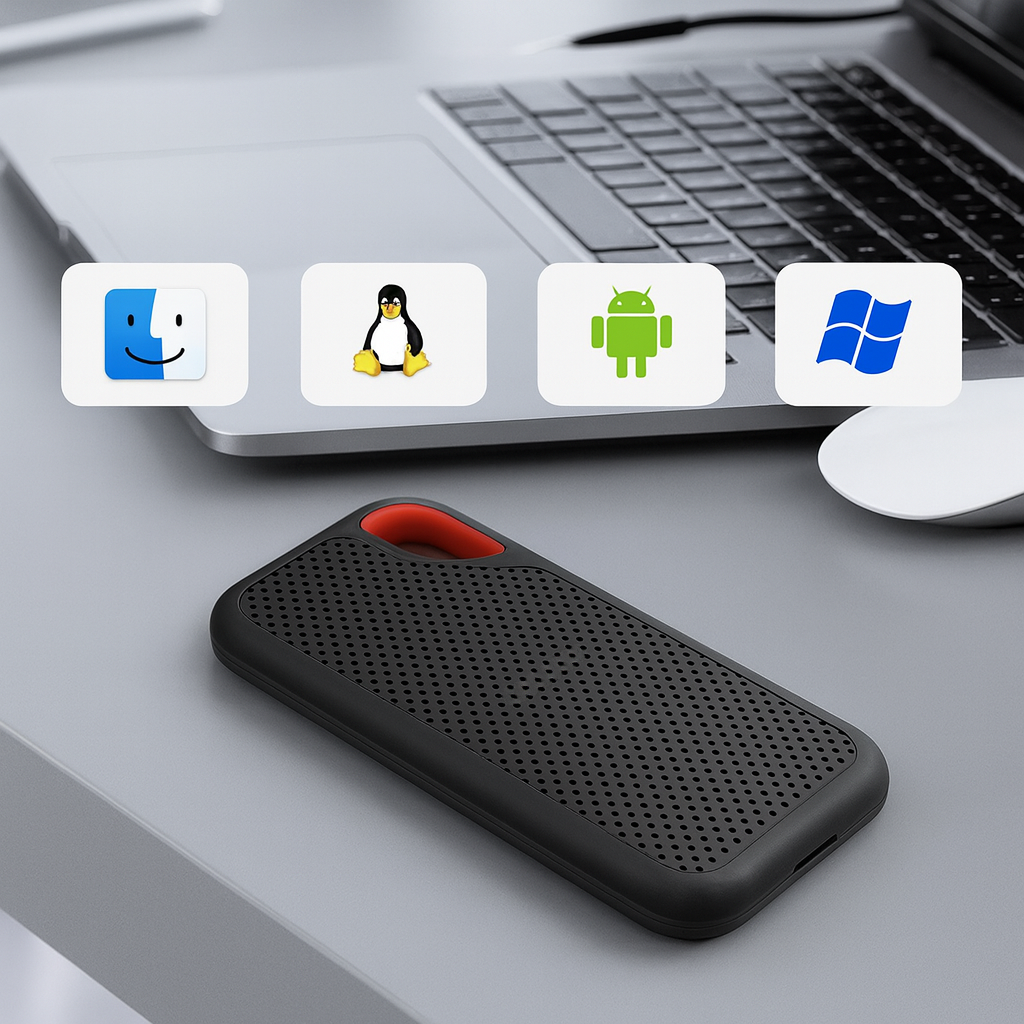External SSD Hard Drive with 2 TB Storage Capacity