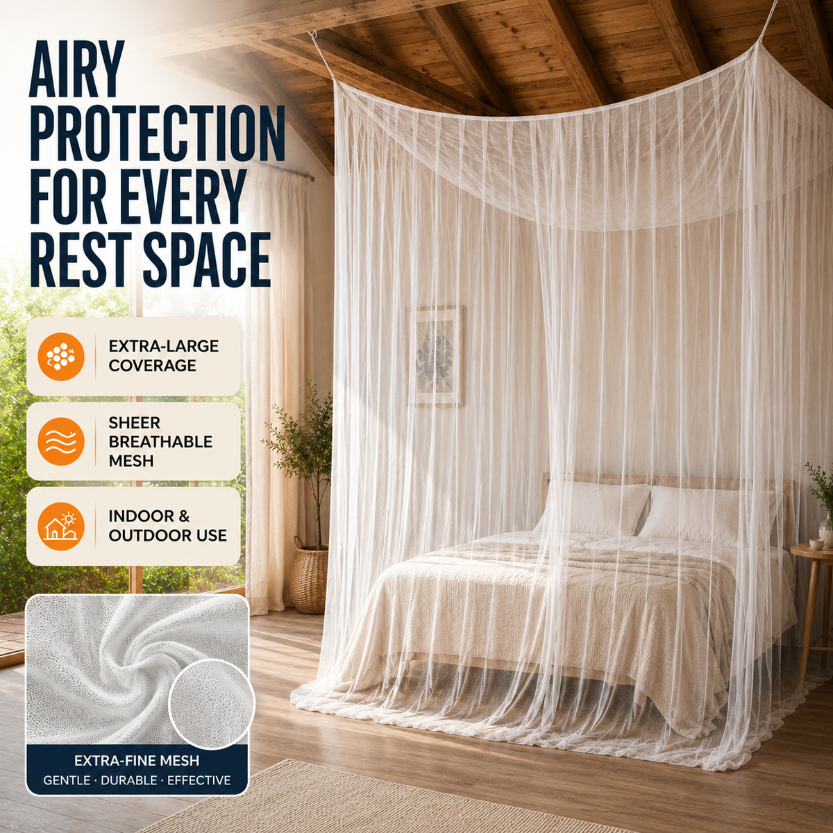 Extra Large Hanging Mosquito Net