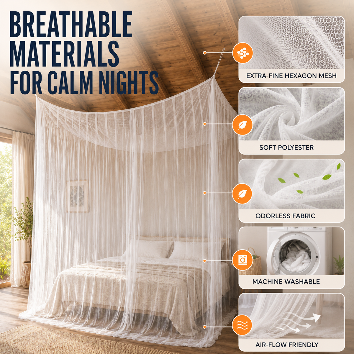 Extra Large Hanging Mosquito Net