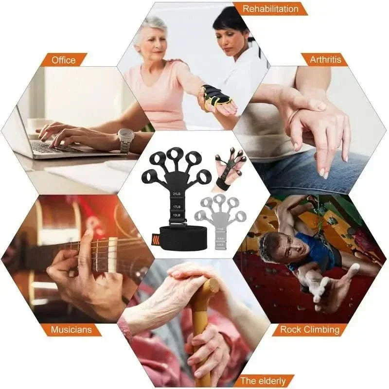 Finger and Hand Exerciser with 6 Resistance Levels for Improved Grip Strength and Flexibility